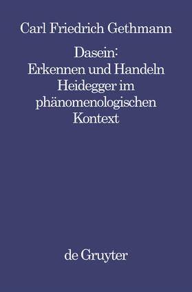 Gethmann |  Dasein : Erkennen und Handeln | Buch |  Sack Fachmedien