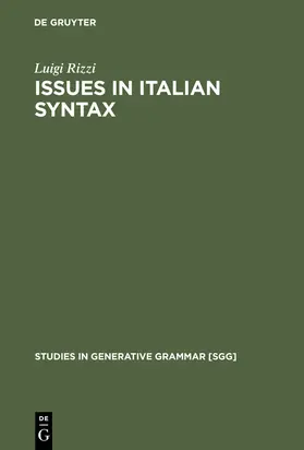 Rizzi |  Issues in Italian Syntax | Buch |  Sack Fachmedien