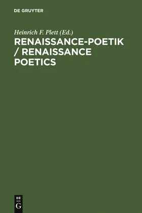 Plett |  Renaissance-Poetik / Renaissance Poetics | Buch |  Sack Fachmedien