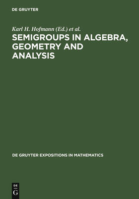 Hofmann / Vinberg / Lawson |  Semigroups in Algebra, Geometry and Analysis | Buch |  Sack Fachmedien