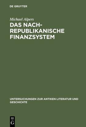 Alpers |  Das nachrepublikanische Finanzsystem | Buch |  Sack Fachmedien
