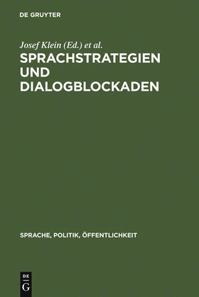 Diekmannshenke / Klein |  Sprachstrategien und Dialogblockaden | Buch |  Sack Fachmedien