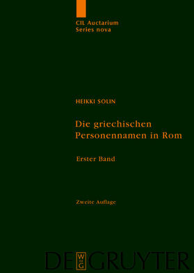 Solin |  Corpus inscriptionum Latinarum. Auctarium Series Nova | Buch |  Sack Fachmedien