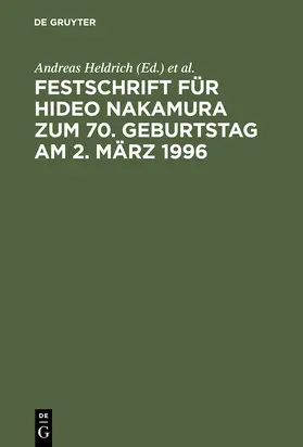 Uchida / Heldrich |  Festschrift für Hideo Nakamura zum 70. Geburtstag am 2. März 1996 | Buch |  Sack Fachmedien