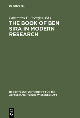 Beentjes |  The Book of Ben Sira in Modern Research | Buch |  Sack Fachmedien