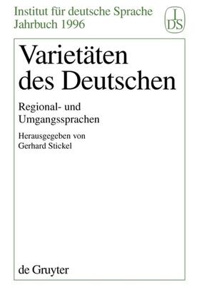 Stickel |  Varietäten des Deutschen | Buch |  Sack Fachmedien
