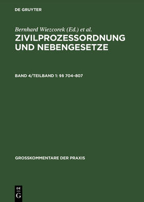 Paulus / Hess / Schütze | §§ 704-807 | Buch | 978-3-11-016286-8 | sack.de