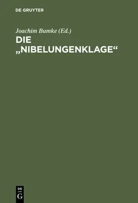 Bumke |  Die "Nibelungenklage" | Buch |  Sack Fachmedien