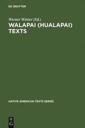 Winter |  Walapai (Hualapai) Texts | Buch |  Sack Fachmedien