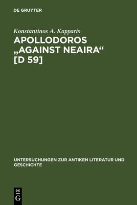 Kapparis |  Apollodoros "Against Neaira" [D 59] | Buch |  Sack Fachmedien