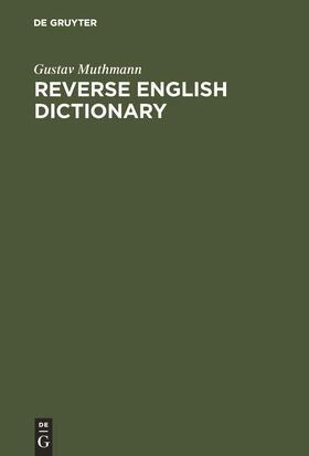 Muthmann |  Reverse English Dictionary | Buch |  Sack Fachmedien