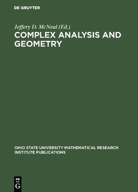 McNeal |  Complex Analysis and Geometry | Buch |  Sack Fachmedien