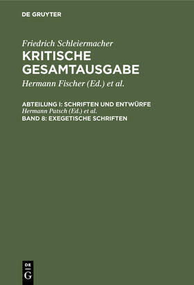 Schmid / Patsch |  Exegetische Schriften | Buch |  Sack Fachmedien