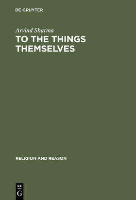 Sharma |  To the Things Themselves | Buch |  Sack Fachmedien