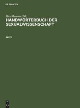 Marcuse |  Handwörterbuch der Sexualwissenschaft | Buch |  Sack Fachmedien