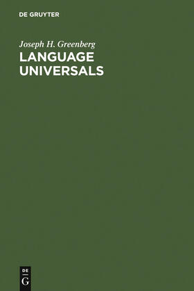 Greenberg |  Language Universals | Buch |  Sack Fachmedien