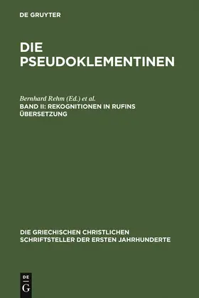 Strecker / Rehm |  Rekognitionen in Rufins Übersetzung | Buch |  Sack Fachmedien