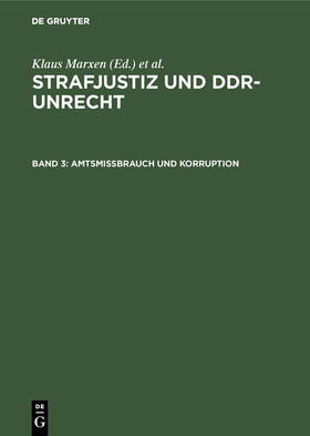  Amtsmissbrauch und Korruption | Buch |  Sack Fachmedien