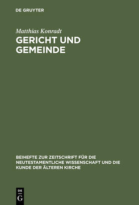 Konradt |  Gericht und Gemeinde | Buch |  Sack Fachmedien