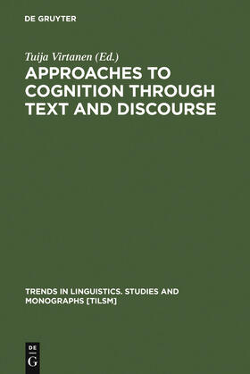 Virtanen |  Approaches to Cognition through Text and Discourse | Buch |  Sack Fachmedien