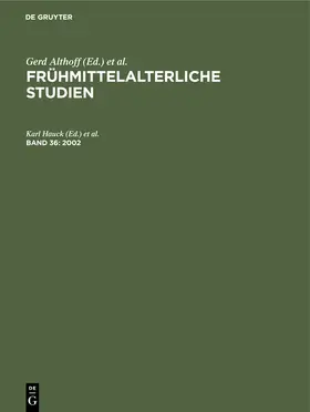 Hauck / Meier / Althoff | 2002 | Buch | 978-3-11-017886-9 | sack.de