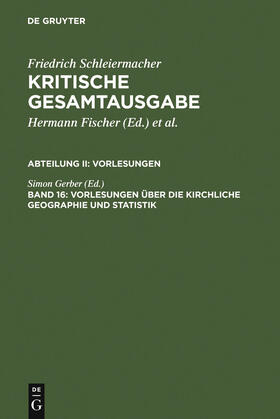 Gerber |  Vorlesungen über die kirchliche Geographie und Statistik | Buch |  Sack Fachmedien