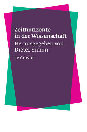 Simon |  Zeithorizonte in der Wissenschaft | Buch |  Sack Fachmedien
