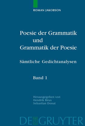 Jakobson / Donat / Birus |  Poesie der Grammatik und Grammatik der Poesie | Buch |  Sack Fachmedien