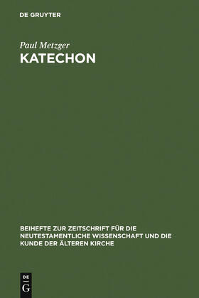 Metzger |  Katechon | Buch |  Sack Fachmedien