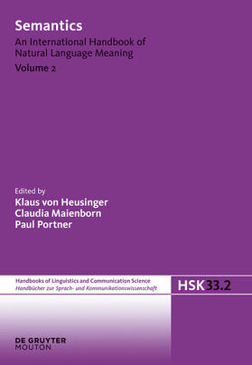 Heusinger / Portner / Maienborn |  Semantics. Volume 2 | Buch |  Sack Fachmedien