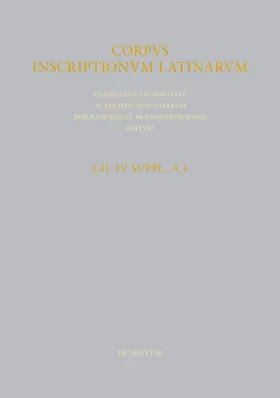 Kruschwitz / Weber / Solin |  CIL IV Inscriptiones parietariae Pompeianae Herculanenses Stabianae. Suppl. pars 4. Inscriptiones parietariae Pompeianae. Fasc. 1. Ad titulos pictos spectantem | Buch |  Sack Fachmedien