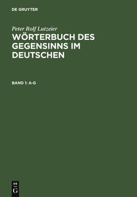 Lutzeier |  A-G | Buch |  Sack Fachmedien