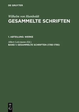 Leitzmann | 1785-1795 | Buch | 978-3-11-019253-7 | sack.de