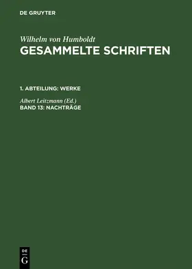 Leitzmann |  Nachträge | Buch |  Sack Fachmedien