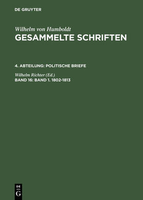 Richter |  Band 1. 1802¿1813 | Buch |  Sack Fachmedien