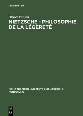 Ponton |  Nietzsche - Philosophie de la légèreté | Buch |  Sack Fachmedien