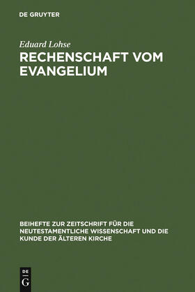 Lohse |  Rechenschaft vom Evangelium | Buch |  Sack Fachmedien