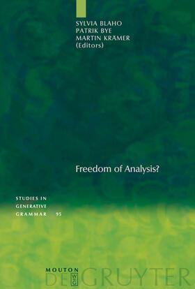 Blaho / Krämer / Bye |  Freedom of Analysis? | Buch |  Sack Fachmedien
