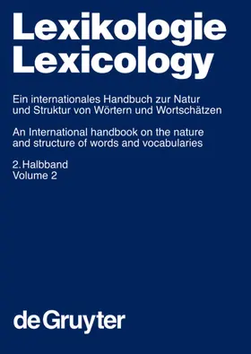 Cruse / Hundsnurscher / Job |  Lexikologie / Lexicology. 2. Halbband | eBook | Sack Fachmedien