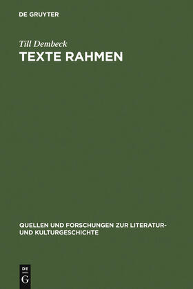 Dembeck |  Texte rahmen | Buch |  Sack Fachmedien