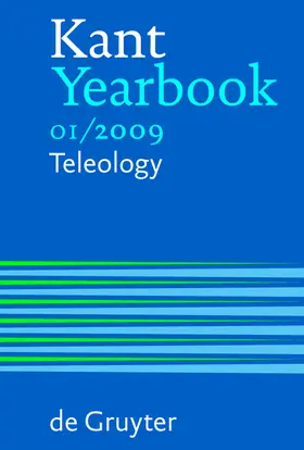 Heidemann |  Kant Yearbook 01/2009 Teleology | Buch |  Sack Fachmedien