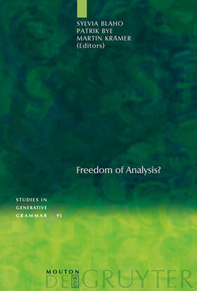 Blaho / Bye / Krämer |  Freedom of Analysis? | eBook | Sack Fachmedien