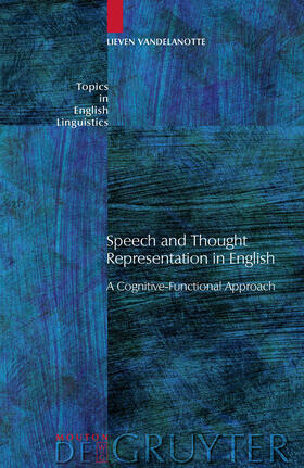 Vandelanotte |  Speech and Thought Representation in English | Buch |  Sack Fachmedien