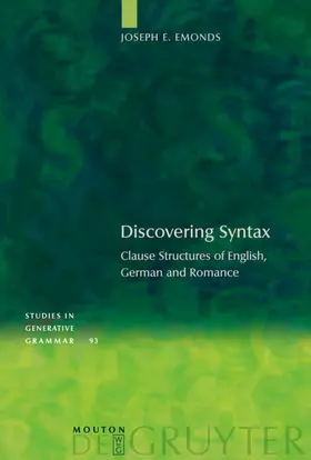 Emonds |  Discovering Syntax | eBook | Sack Fachmedien