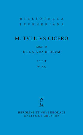 Marcus Tullius Cicero / Ax / Plasberg |  De natura deorum | Buch |  Sack Fachmedien