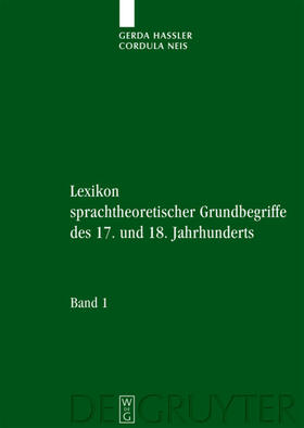 Haßler / Neis |  Lexikon sprachtheoretischer Grundbegriffe des 17. und 18. Jahrhunderts | eBook | Sack Fachmedien