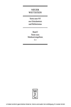 Schnelle |  Texte zum Markusevangelium | eBook | Sack Fachmedien