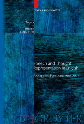 Vandelanotte |  Speech and Thought Representation in English | eBook | Sack Fachmedien