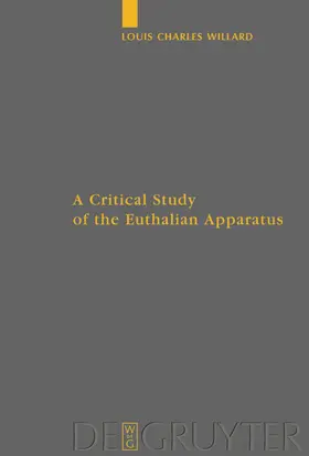 Willard |  A Critical Study of the Euthalian Apparatus | eBook | Sack Fachmedien