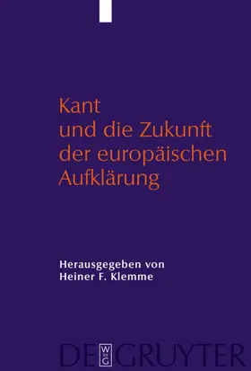 Klemme |  Kant und die Zukunft der europäischen Aufklärung | eBook | Sack Fachmedien